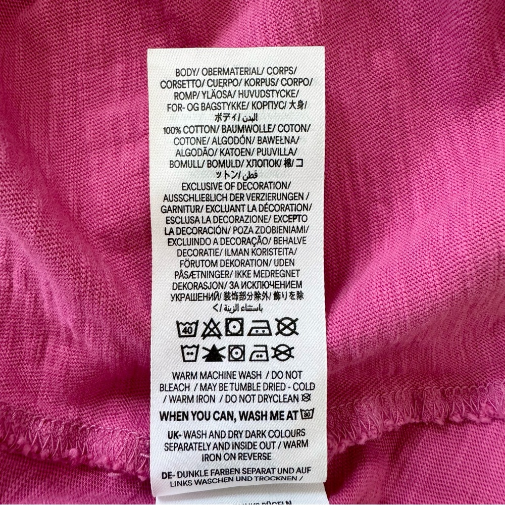 Mini Boden Pink Embroidered Ruffle Shoulder Cotton Tank, Size 5-6y - Picture 12 of 12